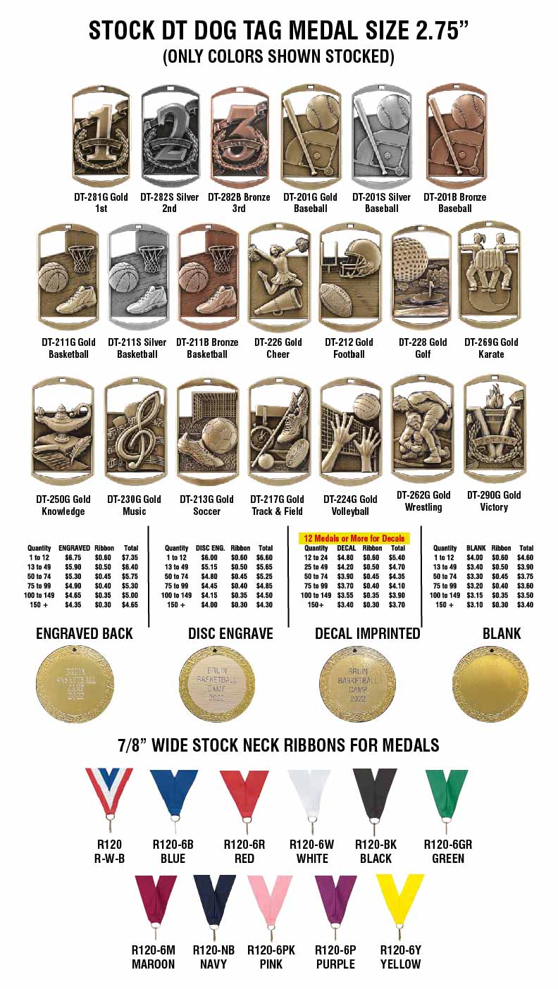 Dog Tag Medals