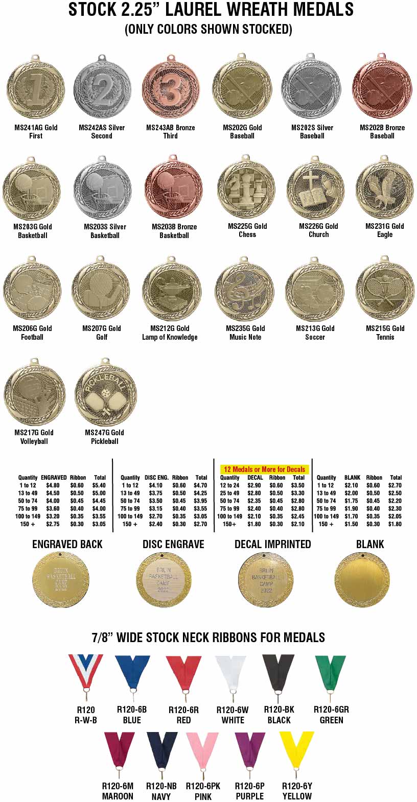 MS Laurel Wreath Medals