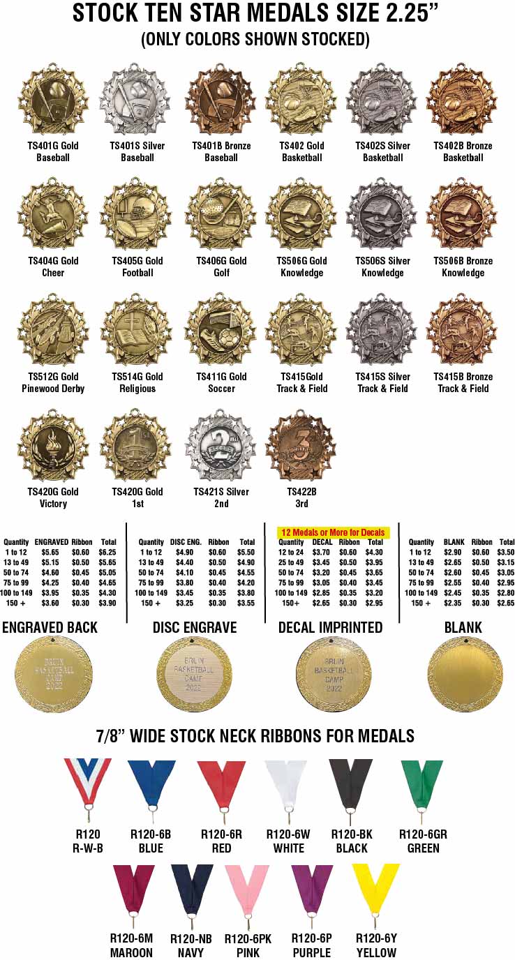 Ten Star Medals